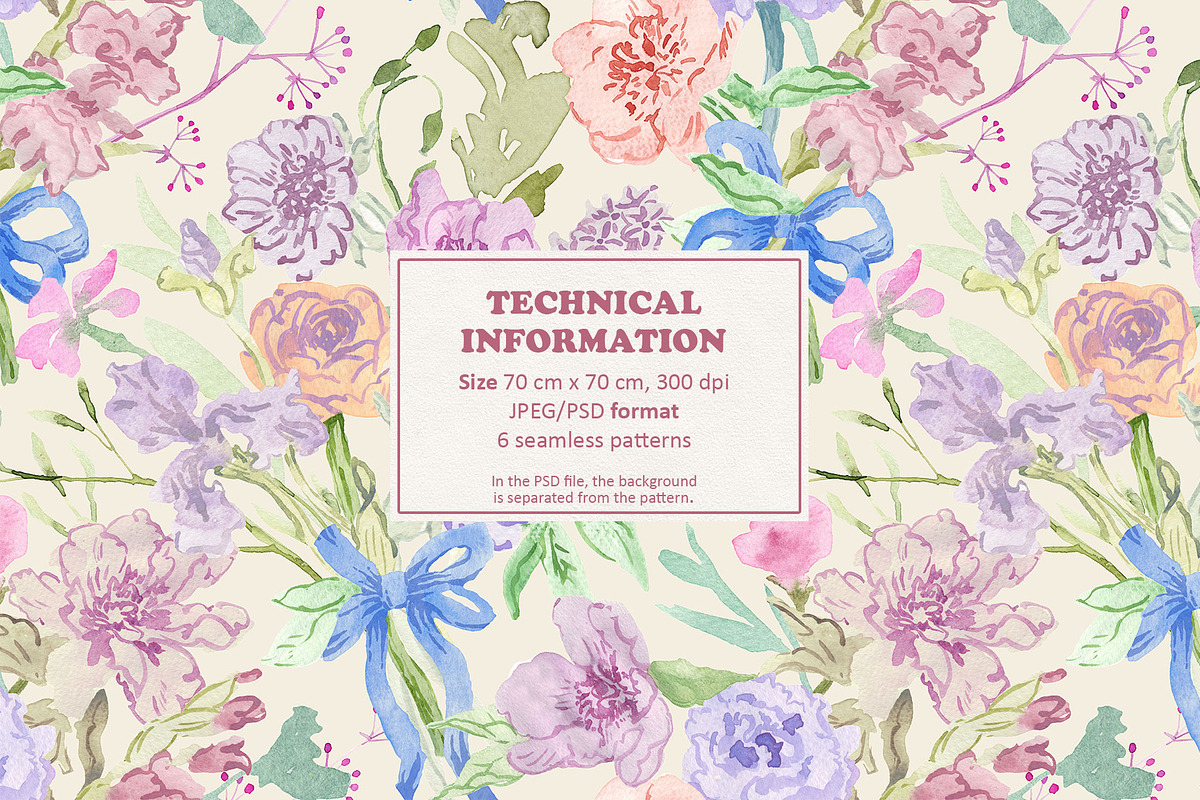 Mauve bouquet, a Pattern Graphic by emeraldthue (Photo 5 of 6)
