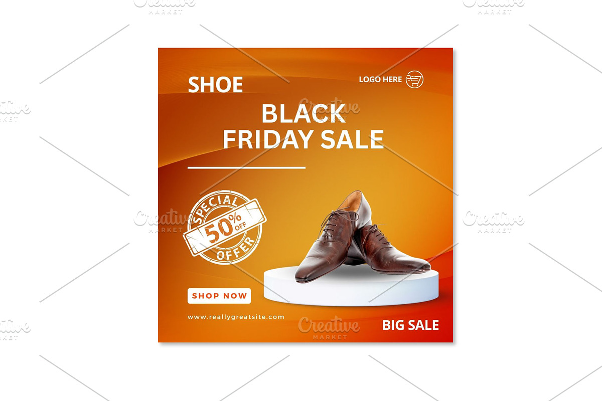 Amazing black Friday shoe sale, a Social Media Template by skaira9