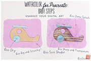 Baby Steps: Procreate Watercolor Set, a Brush Add-On by BooStudio (Thumbnail 4 of 10)