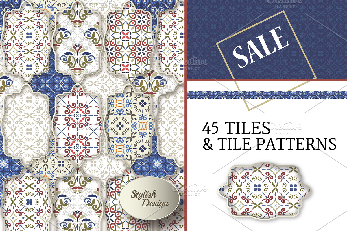 Set of 45 TILES, a Pattern Graphic by DeMih (Photo 2 of 2)