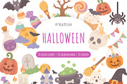 Halloween Clipart Bundle, a Seasonal Illustration by Palau (Thumbnail 1 of 9)