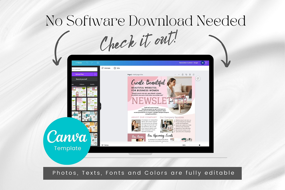Businesswoman Canva Newsletter, an Email Template by PixelCraft (Photo 4 of 15)