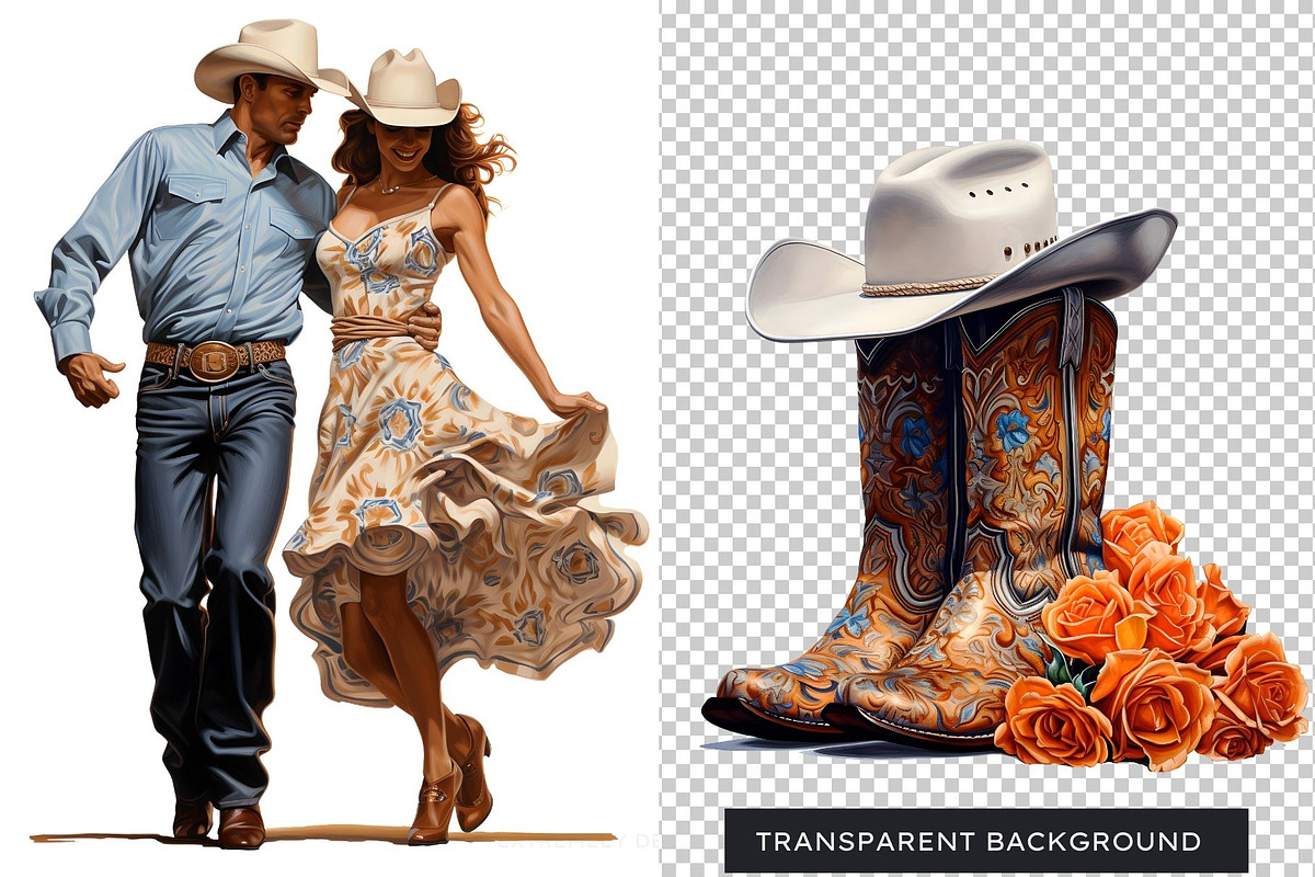 Country Music Western png clipart, a Person Illustration by ThatsDesignArt (Photo 3 of 9)