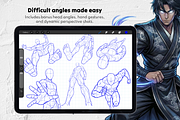 220 Male Anime Poses Procreate Stamp, a Brush Add-On by Selentaori Studio (Thumbnail 8 of 11)