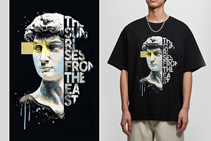 David pop art print. T-shirt graphic
