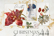 Christmas day flowers backgrounds, a Seasonal Illustration by Yuliya Derbisheva (Thumbnail 8 of 20)
