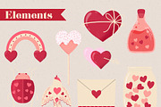 Nature-Inspired Valentine's Clipart, a Seasonal Illustration by The Audacious Brush (Thumbnail 2 of 4)