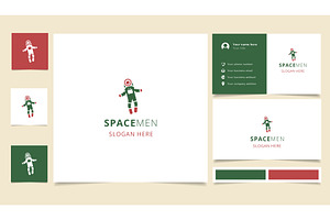 Spaceman Logo Design With Editable