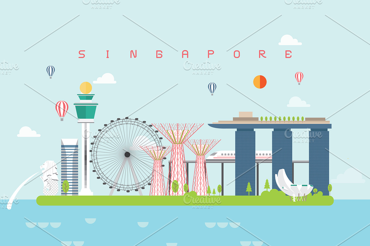 Landmarks Travel and Journey Vector, an Illustration by Noree (Photo 3 of 6)