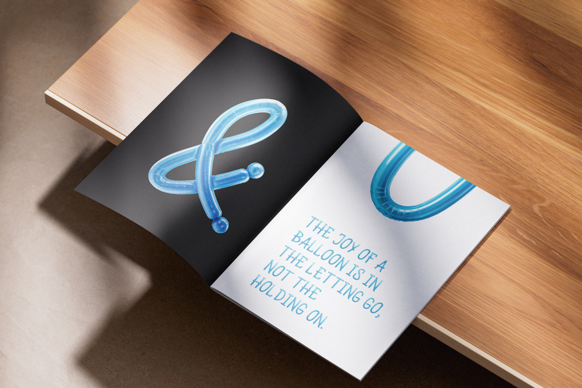 Blue Balloon Font, a Handwritten Font by Handmadefont (Photo 8 of 10)