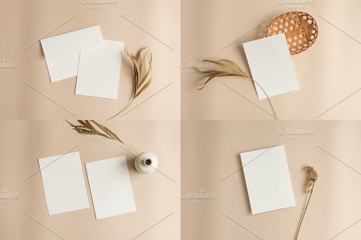 Beige - 5x7 Card Mockup Bundle, a Product Mockup by Salt Color Studio (Photo 9 of 13)