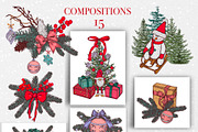 Christmas Vintage Vector Collection, a Seasonal Illustration by DiashaArt (Thumbnail 3 of 17)