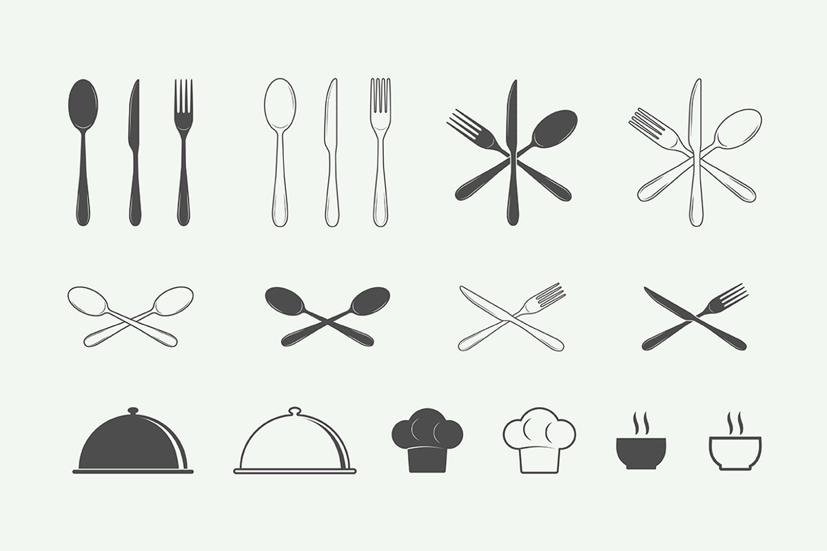 Set of vintage restaurant logos, a Branding & Logo Template by AkimD (Photo 11 of 11)
