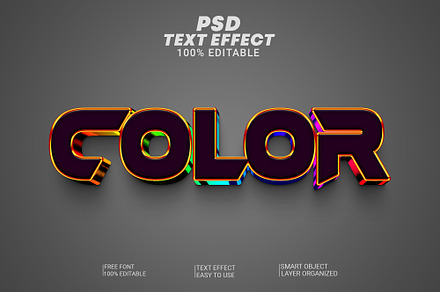 Color 3d text effect style, a Layer Style Add-On by Md Imamul
