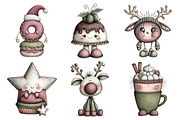 Kawaii Christmas Treats Clipart, an Illustration by Daily.Designs (Thumbnail 5 of 5)