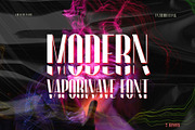 Modern Vaporwave Font, a Sans Serif Font by Creativetacos (Thumbnail 1 of 13)