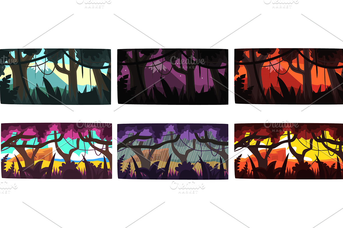 Collection of Scene of Nature in, an Illustration by TopVectors