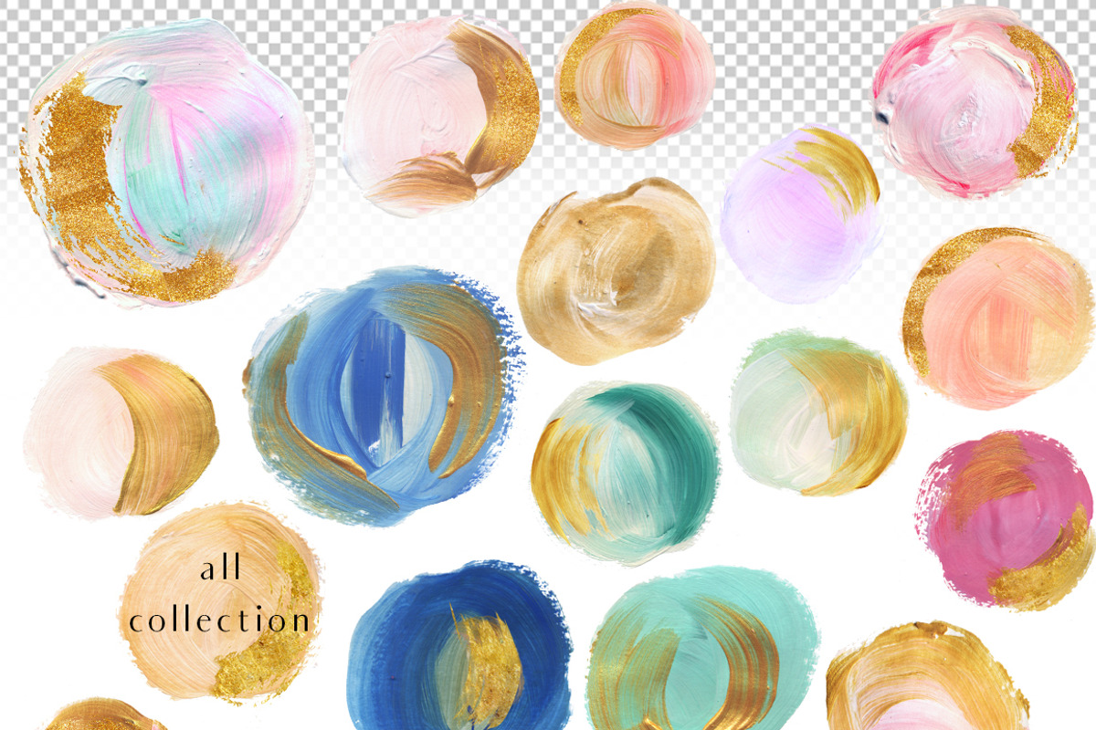 acrylic circles+gold glitter PNG, a Texture Graphic by holaholga (Photo 2 of 4)