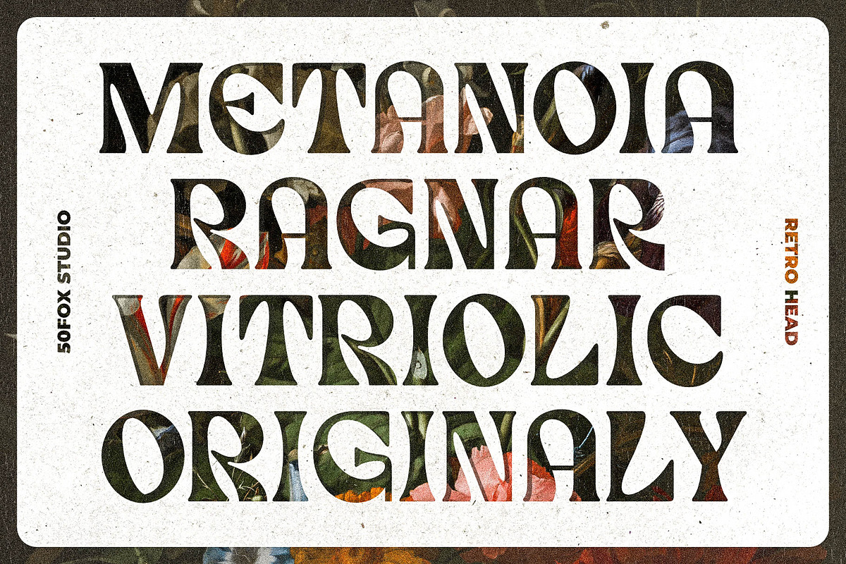 Retro Head Classy Retro Typeface, a Serif Font by 50Fox (Photo 2 of 18)