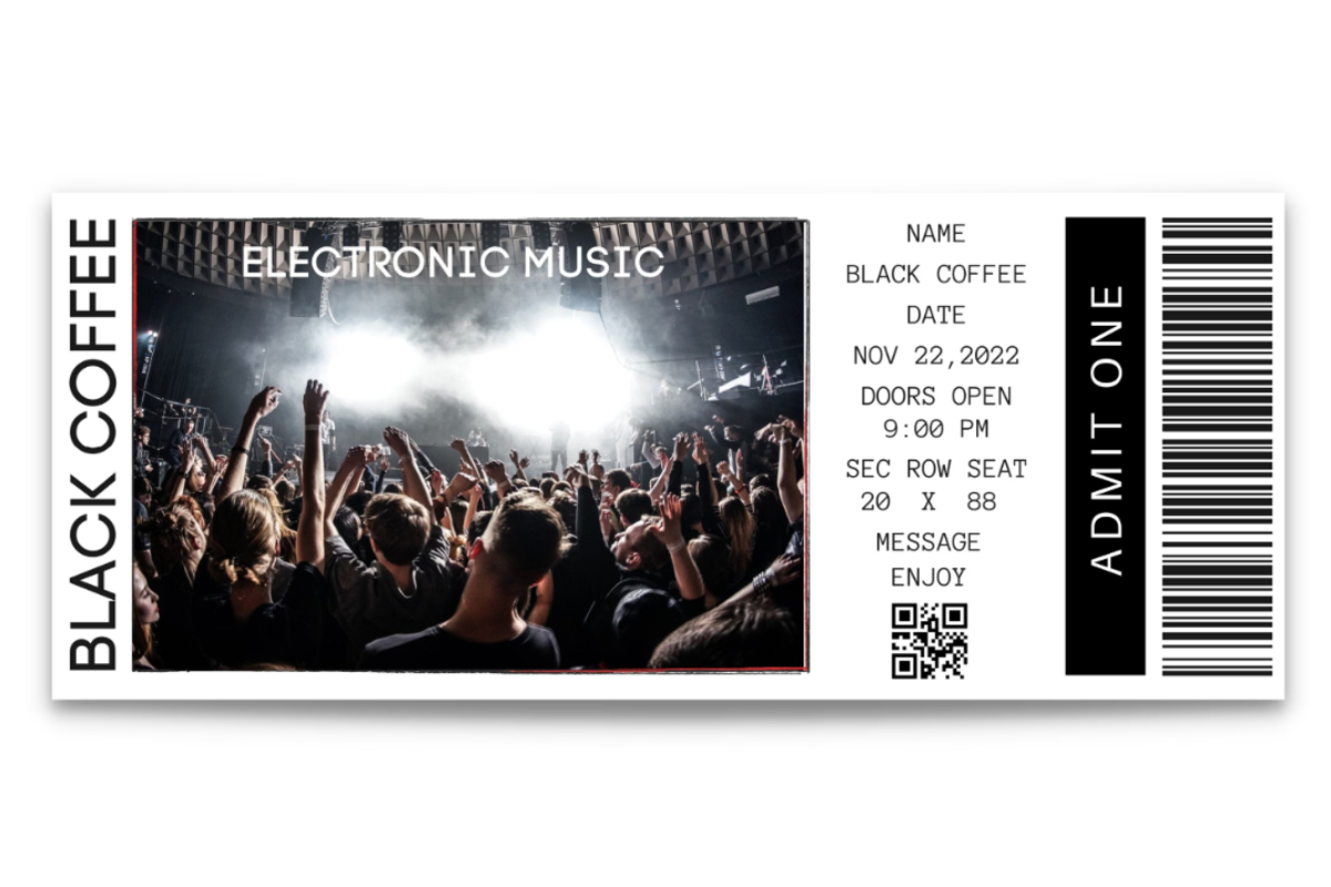 Editable Concert Ticket Template, an Invitation Template by YasdeyDesigns (Photo 2 of 8)