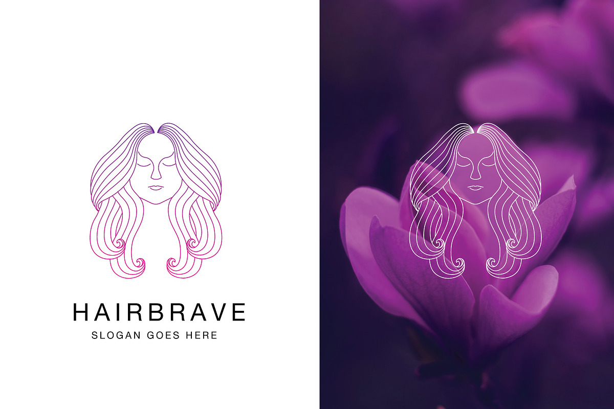 hair brave logo minimalist, a Branding & Logo Template by Mariyana (Photo 2 of 5)