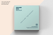 Square Box with Lid Mockups 10 Views, a Packaging Mockup by Illusiongraphic (Thumbnail 7 of 21)