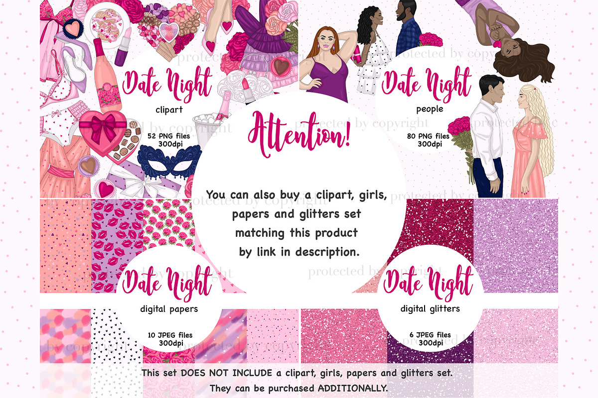 Date Night Scenes, a Seasonal Illustration by GlamArtZhanna (Photo 3 of 3)
