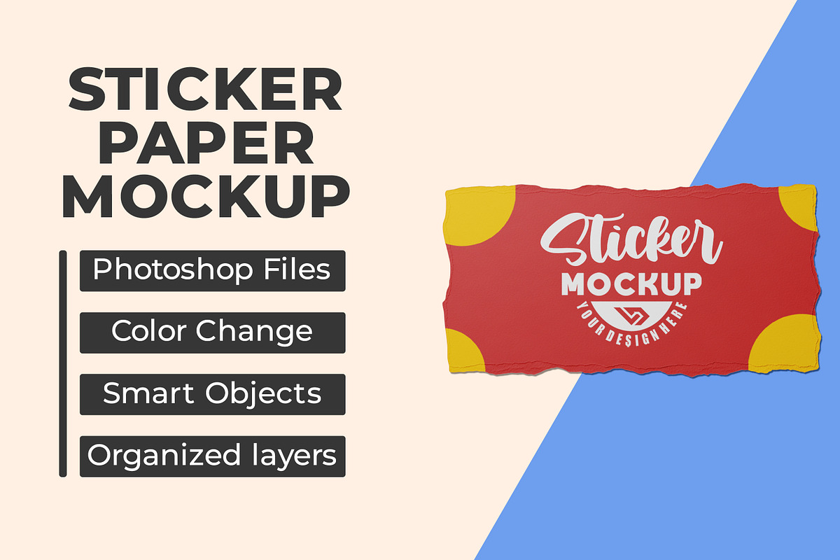 Red sticker paper mockup, a Product Mockup by Viswal Studio (Photo 1 of 2)