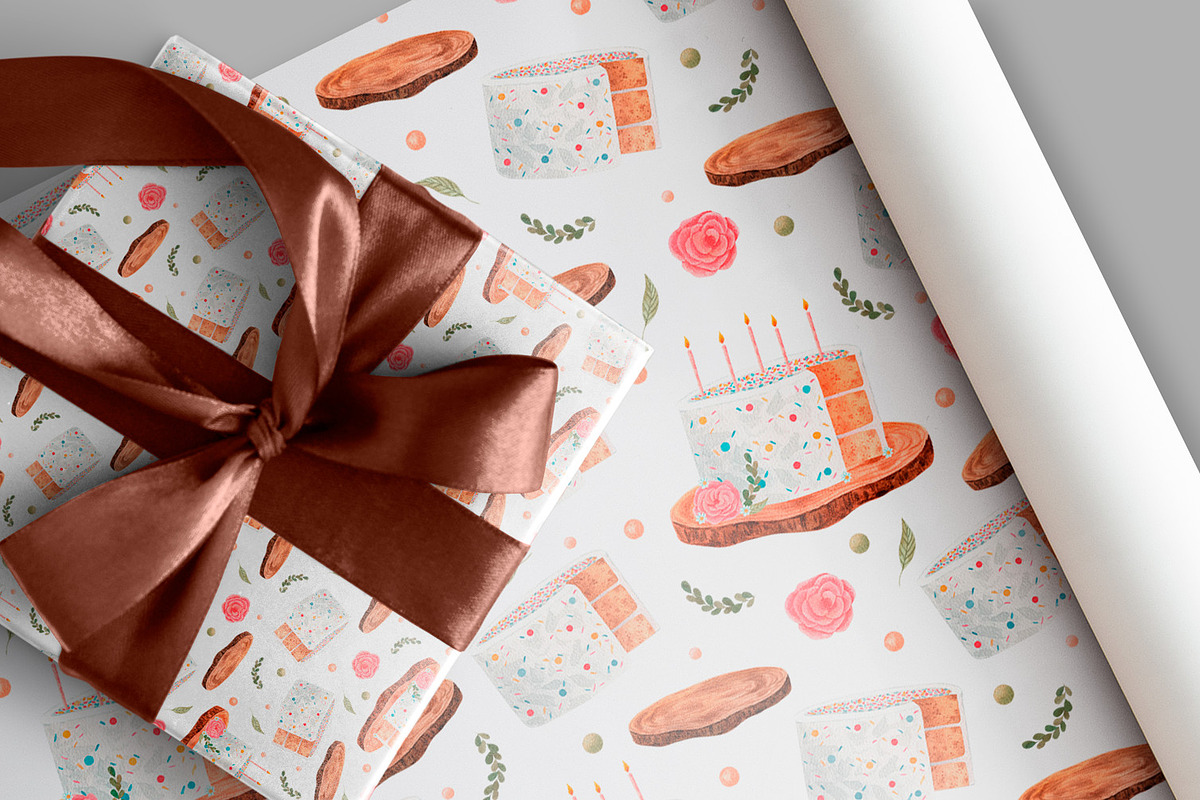Boho Cakes Watercolor Set, an Illustration by Art Dari Autumn (Photo 10 of 13)