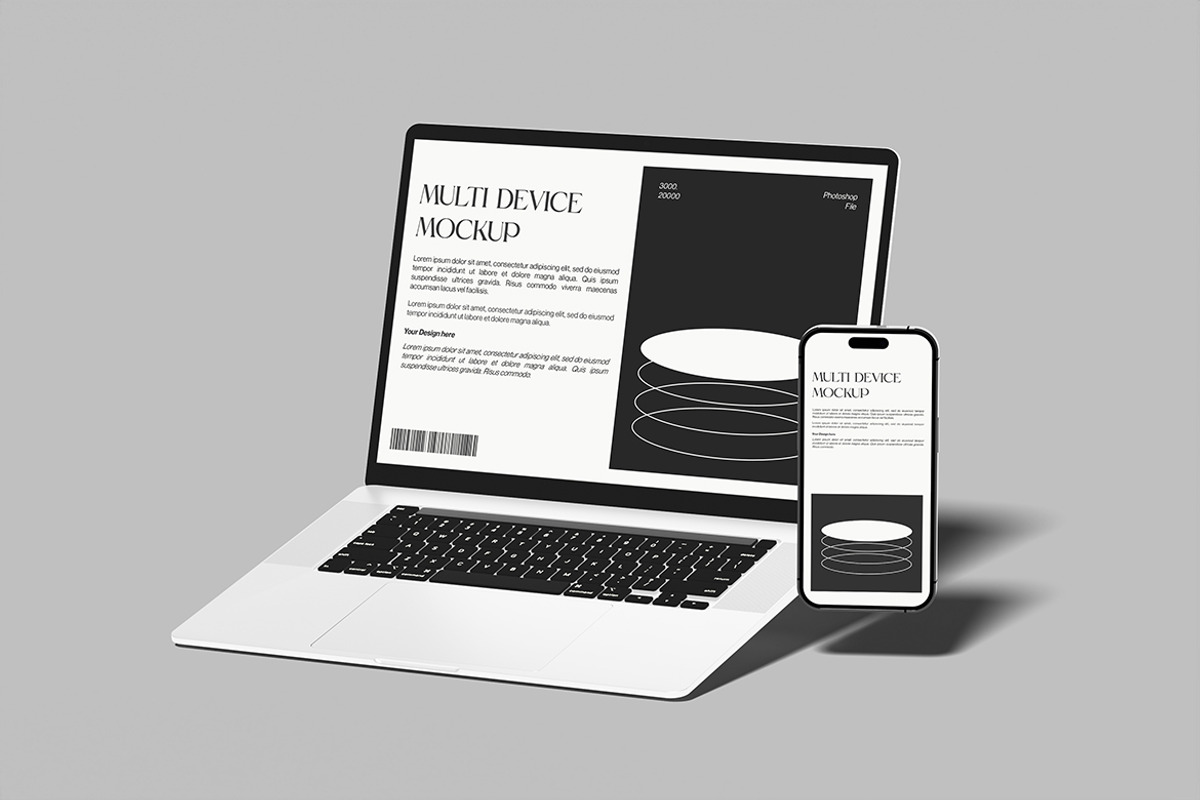 Realistic Multi Devices Mockup PSD, a Mac Mockup by MA-KING_ART (Photo 2 of 3)
