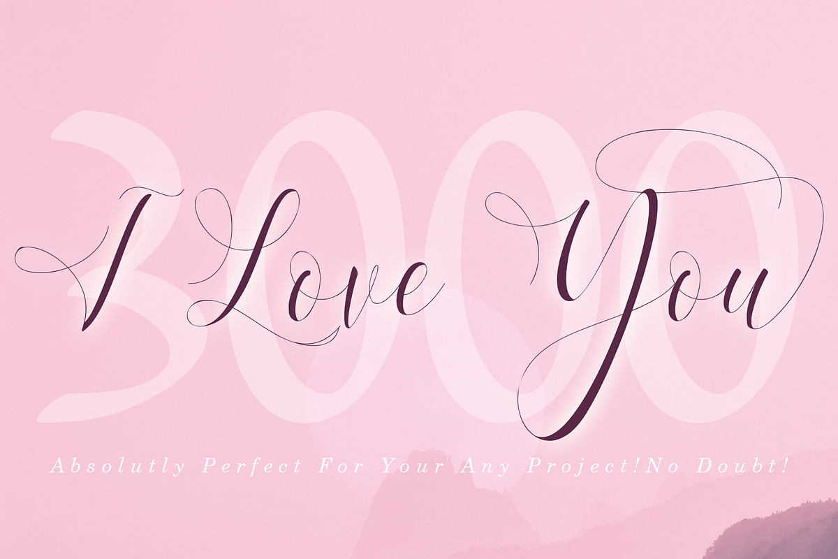 Refillia Calligraphy 'Beauty', a Script Font by Aldedesign (Photo 12 of 16)