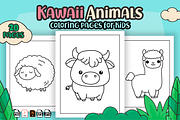 Kawaii Animals Coloring Pages, an Animal Illustration by Sultana177 (Thumbnail 1 of 3)