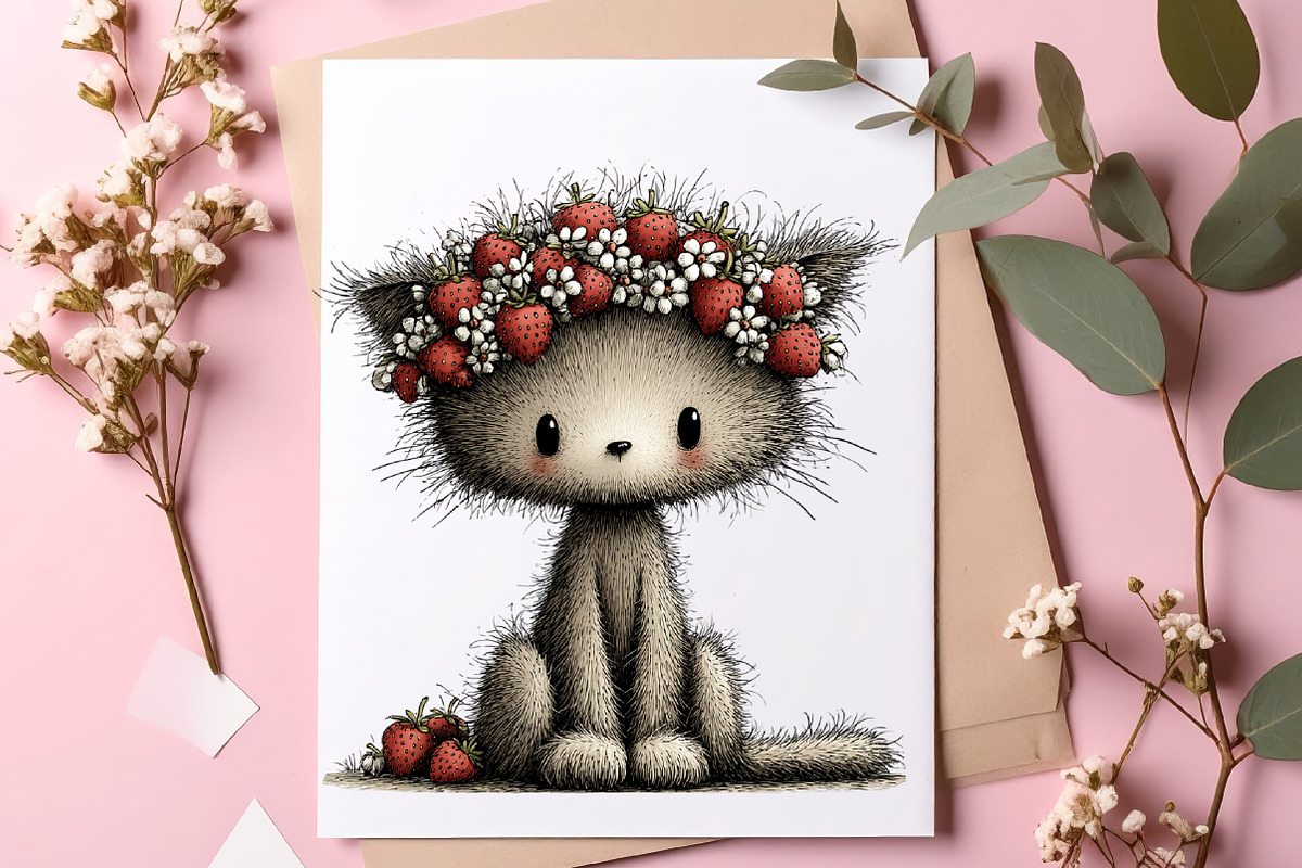 Strawberry Cats Png Clipart, an Illustration by SinaCreation (Photo 4 of 7)
