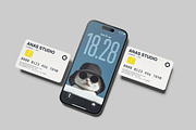 iPhone and Credit Card Mockup, an iPhone Mockup by AnasStudio (Thumbnail 4 of 13)