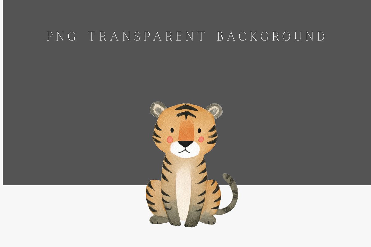 Tiger Clipart Set, a Decorative Illustration by Pati Paints (Photo 10 of 11)
