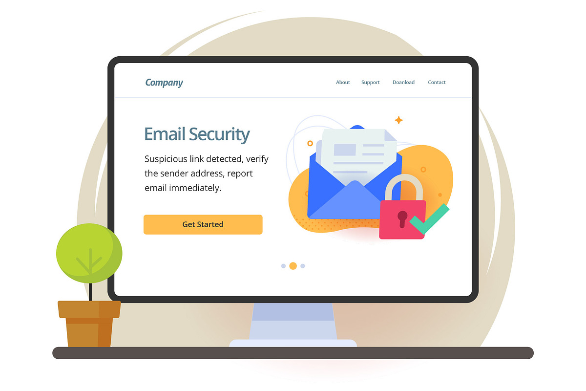 Email message security digital tech, a Technology Illustration by vladwel (Photo 3 of 5)