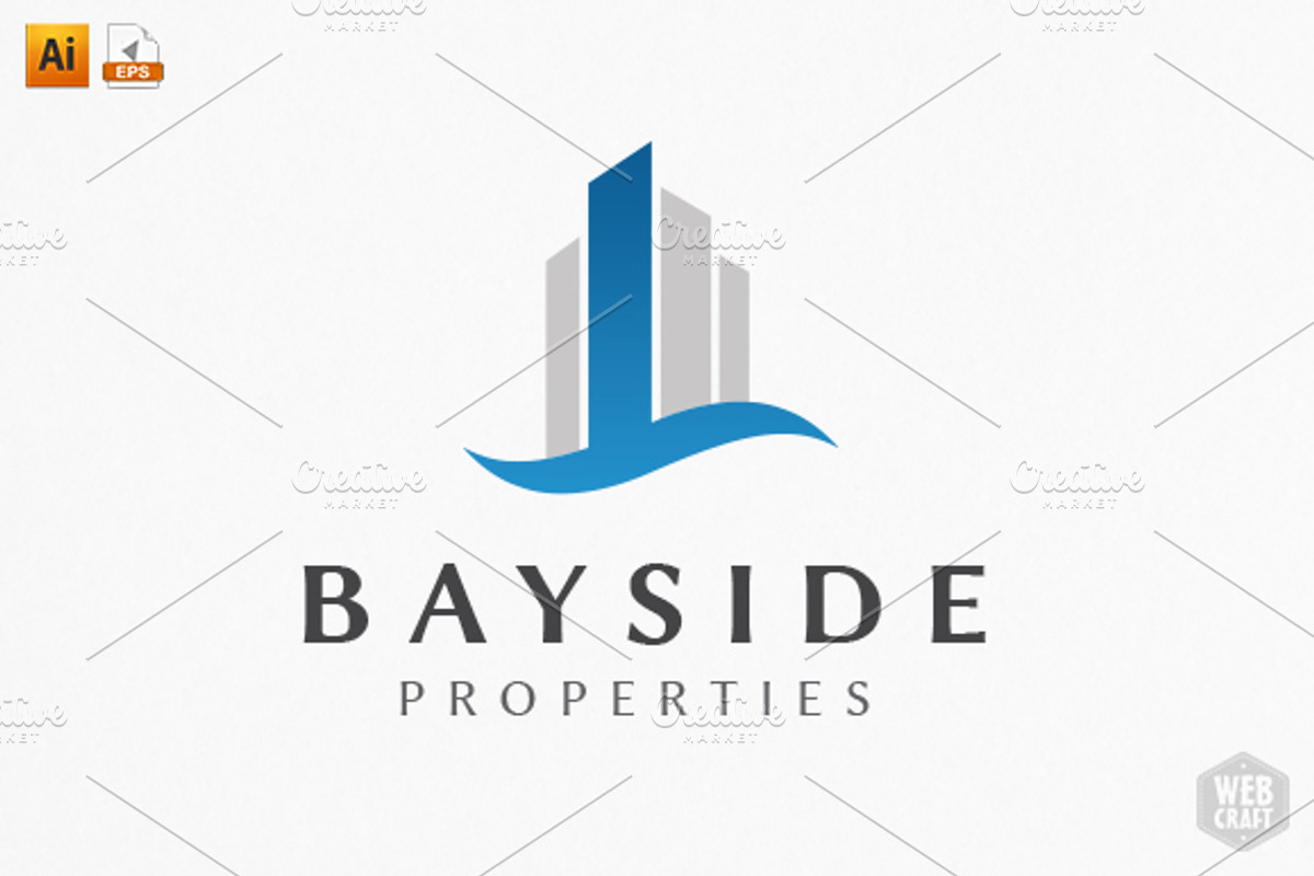 Bayside Real Estate Logo Template, a Branding & Logo Template by WebCraft (Photo 1 of 4)
