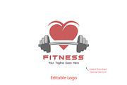 Modern Fitness Logo Design Template, a Branding & Logo Template by YUDesignStore (Thumbnail 1 of 7)
