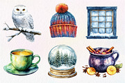 Winter Mood Watercolor Clipart, an Illustration by Dream Creation (Thumbnail 3 of 6)