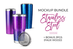 Stainless Tumbler Mockup Bundle