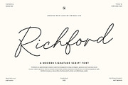 Richford Signature Script Font, a Script Font by Heinzel Std (Thumbnail 1 of 19)