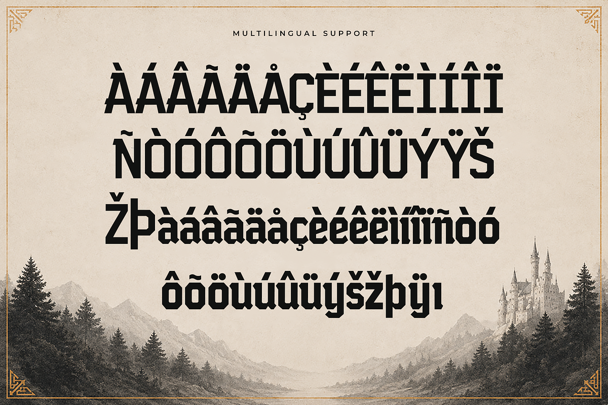 Berg Werk - German Display Font, a Sans Serif Font by overlaytemplates (Photo 5 of 5)