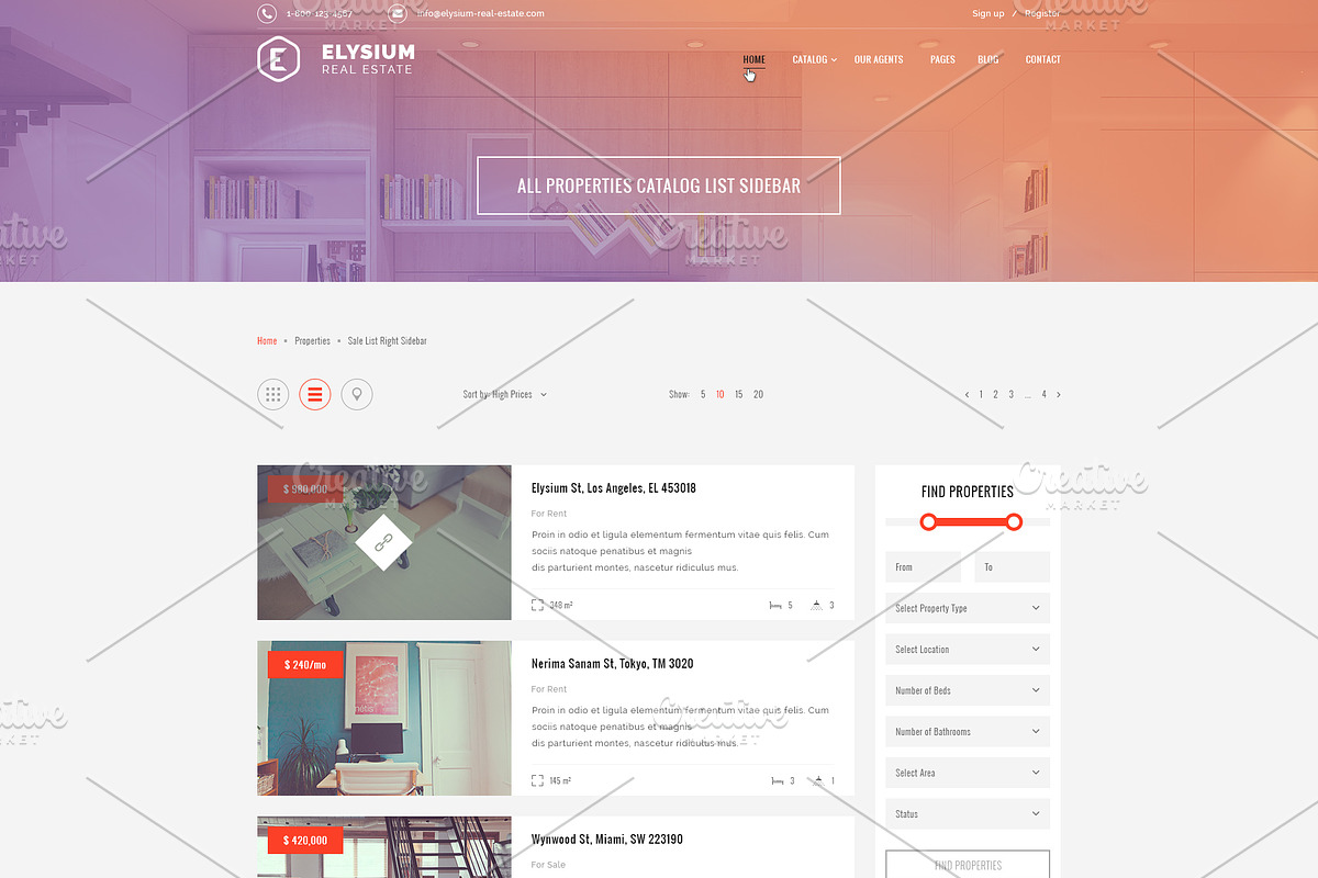 Elysium - Real Estate PSD Template, a Websites & App Template by ArtStyles (Photo 3 of 29)