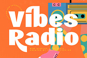 Vibes Radio - Bold Retro Display, a Serif Font by timelesstype.co (Thumbnail 1 of 20)
