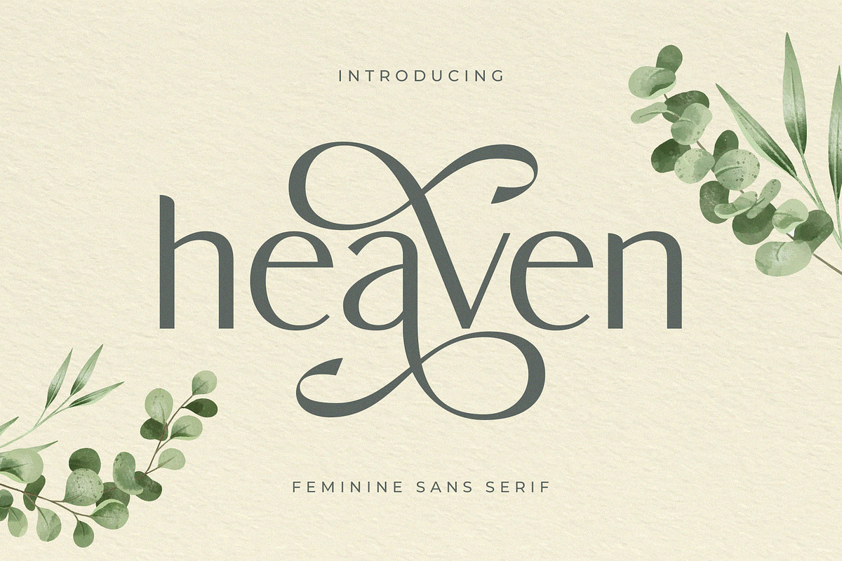 Heaven - Feminine Sans Serif, a Sans Serif Font by Jimoji (Photo 1 of 11)