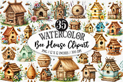 Bee House Clipart, an Illustration by Designking (Thumbnail 1 of 5)