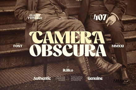Camera Obscura - Classy Type, a Serif Font by ikiiko