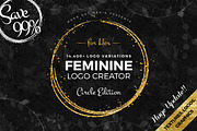 Feminine Logo Creator Circle Edition, a Branding & Logo Template by Mats-Peter Forss (Thumbnail 1 of 12)