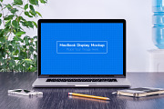 5 Workplace MacBook Display Mockups, a Mac Mockup by Textures & Backgrounds (Thumbnail 3 of 6)