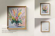 Gold Frame Mockup Art Poster PSD, a Household Mockup by momomockps (Thumbnail 2 of 6)